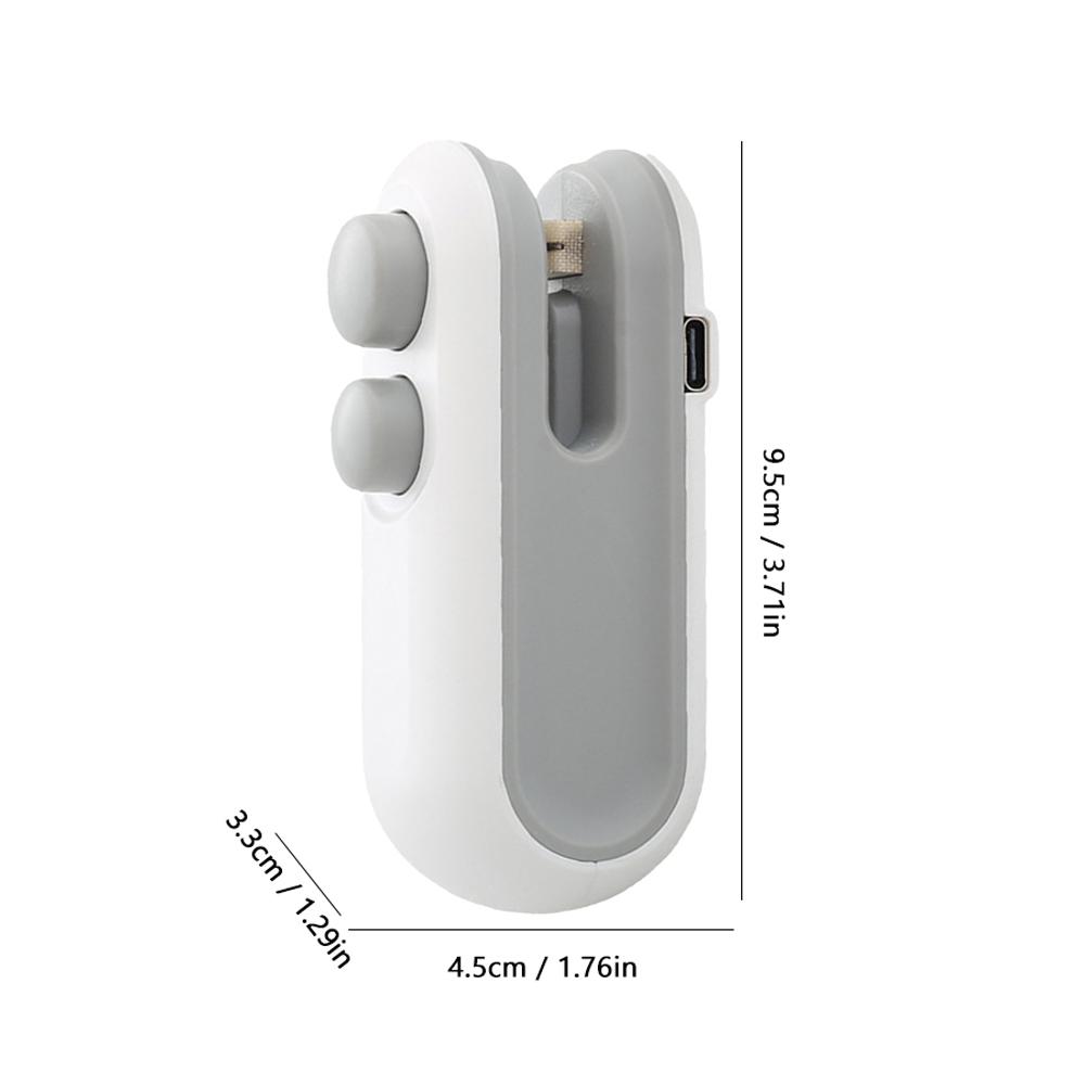 Mini Sealing Machine Portable Magnetic Mini Bag Sealer with Cutter Rechargeable Snacks Food Vacuum Heat Sealing Machine Resealer