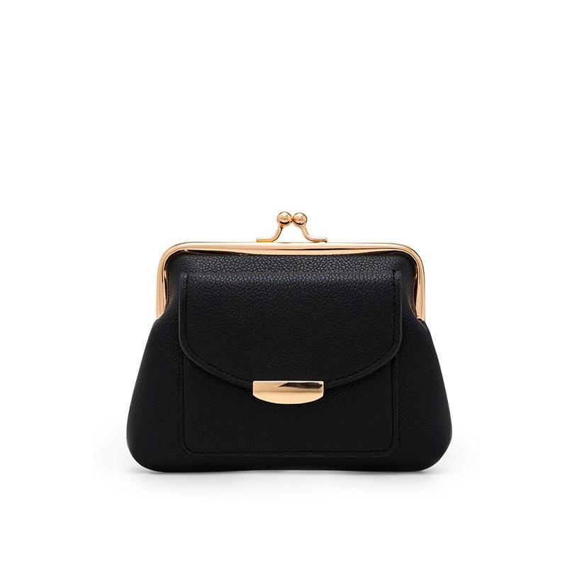 Lychee Pattern Buckle Wallet Fashi Women Short Coin Purse Retro Card Bags Large Capacity Multi Card Pocket Ladies Mey Clip