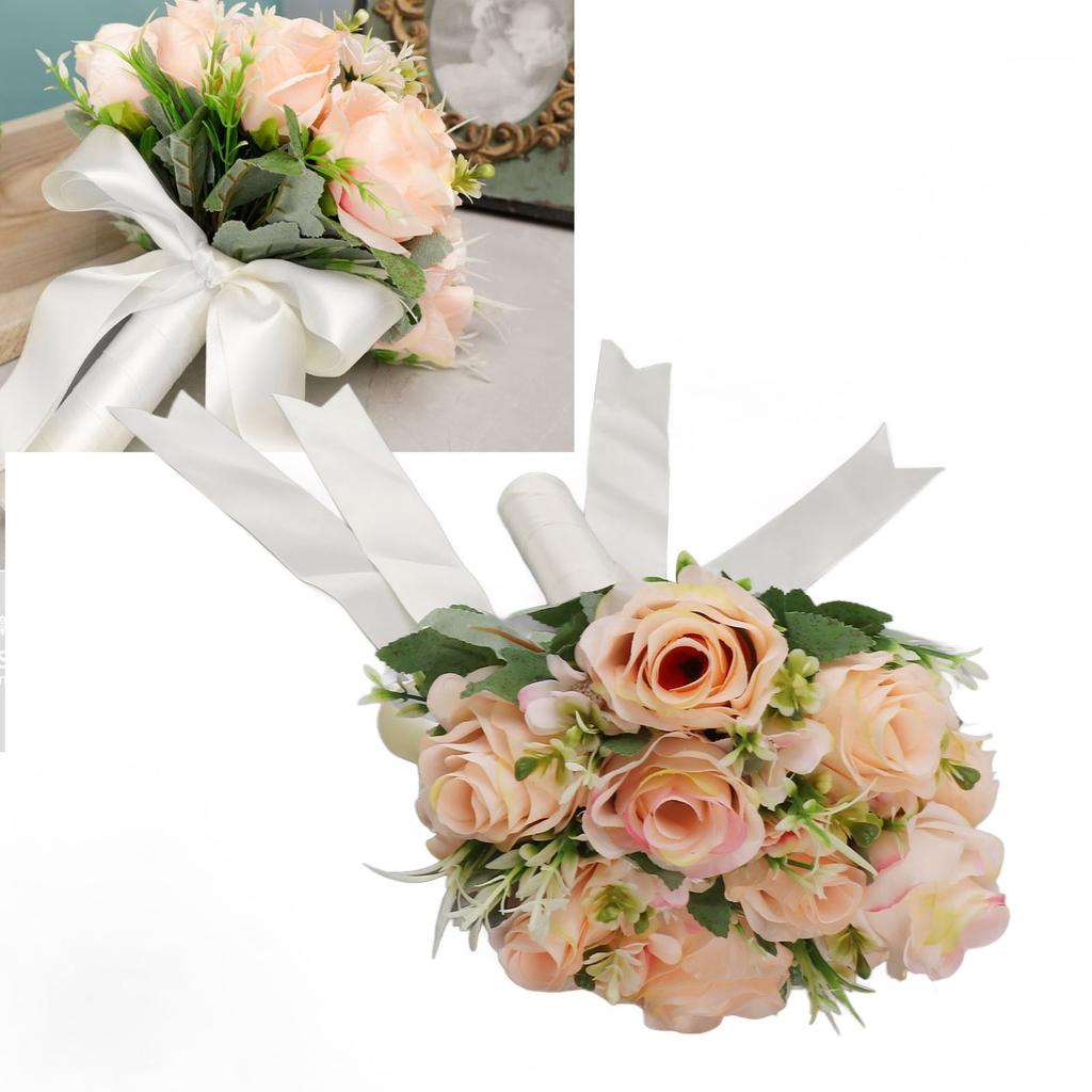 Wedding Bouquets Flower Hand Bouquet Silk Artificial Fake Flowers for   Wedding Party and