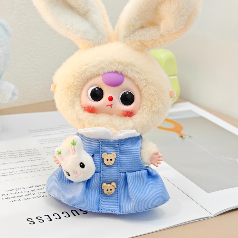 Macaron Little Rabbit Doll Clothes: Cute Pendant, Outfit for 3-Year-Old, Blind Box Edition