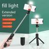 Selfie Stick Wireless Tripod Stand with LED Light Bluetooth Remote Extendable Tripod for iPhone Mobile Phone Tiktok Live Holder 7