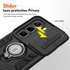Hybrid Armor Shockproof Case For Infinix Hot 50 60i 4G 60 Pro Plus Sliding Window Metal Ring Holder TPU Plastic Phone Cover