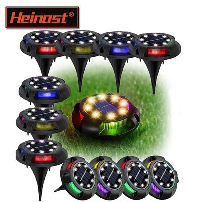 Energia Solar Luz Colorida Jardim Ao Ar Livre Luz Subterrânea Deck Luz Holofote Luz Solar Enterrada Lâmpada LED Decoração de Jardim