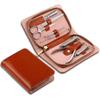 Nail Clipper Kit Manicure Set, Professional Nail Clipper Kit Manicure Kit, 8 Pcs Stainless Steel Nail Care Kit Pedicure Grooming Kit, with Leather