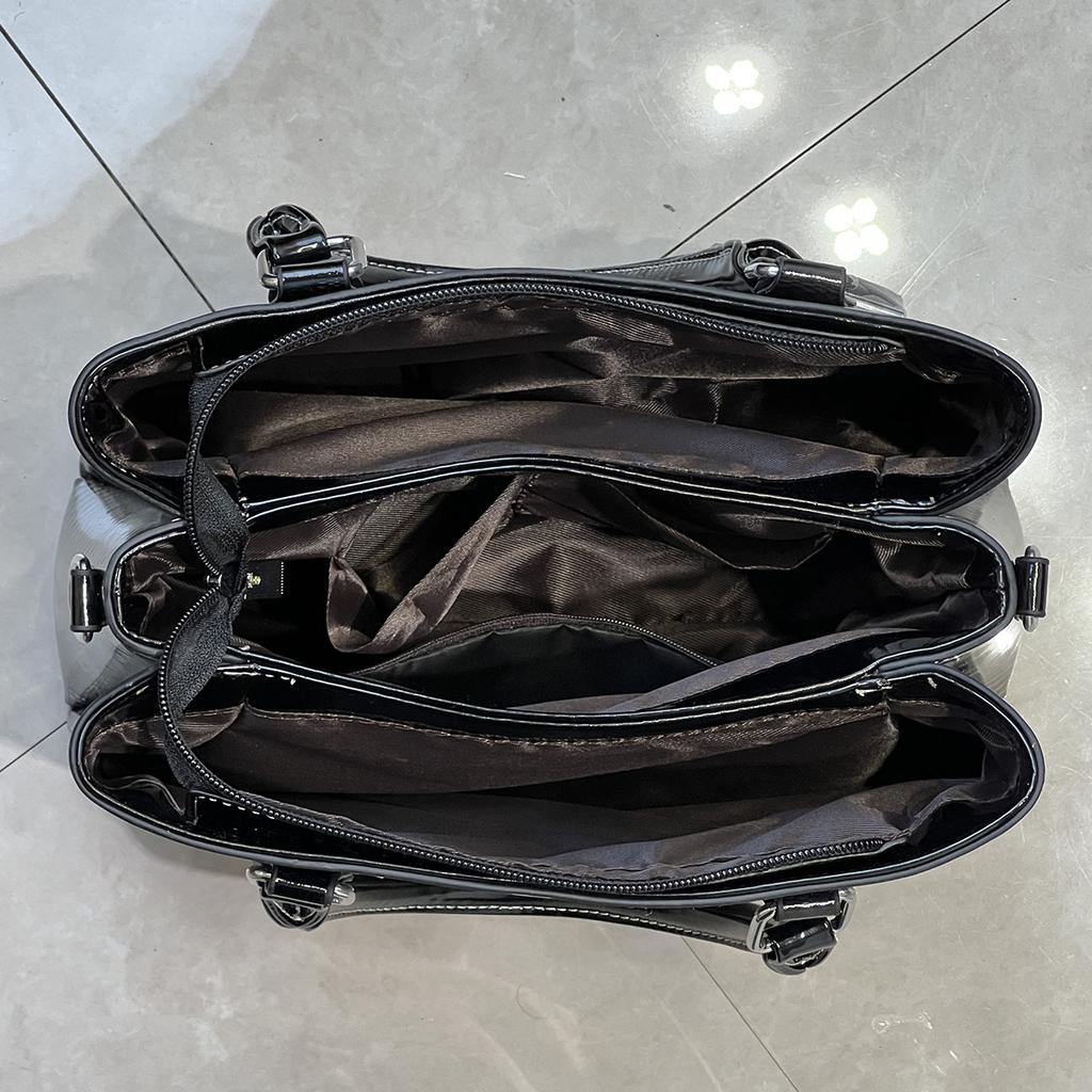 New Snake Skin Pattern Large Capacity Women's Handbag Fashionable Leather Handbag Shoulder Bag with Zipper And Phone Pocket