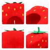 Strawberry Headgear Photography Props Strawberry Headgear Plush Strawberry Hat Novelty Funny Fruit Hat Halloween Caps