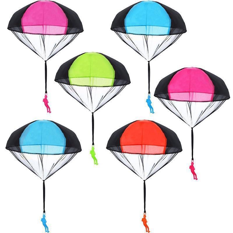 Children's Outdoor Toys Hand Throwing Mini Soldiers Multicolor Parachute Games Children's Toys Education Flying Parachute Sports
