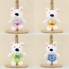 Adorable Fluffy West Highland Terrier Plush Toy Backpack Accessory In Pink