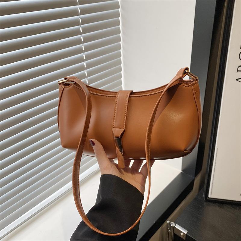 High Quality Solid Color Niche Underarm Shoulder Bag Fashion Temperament Casual Versatile Summer New Handbag