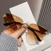 Women's sunglasses, new triangular frameless sunglasses.