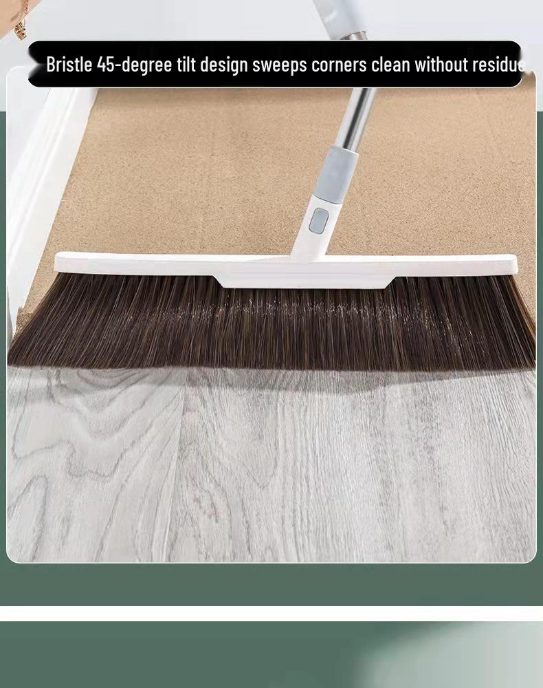 Exclusive Foldable Spring Broom & Dustpan Set - Extra Large, Soft Bristles, Non-Stick, Best Seller
