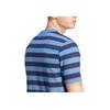 adidas T-shirt da uomo Originals a righe con scollo rotondo, manica corta larga, top Blu Dodger IR7588