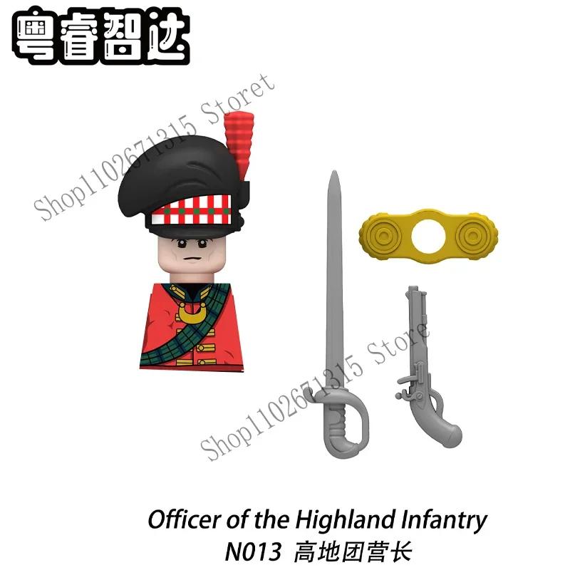 Napoleonic Wars Military Soldiers Building Blocks British France Prussia Cavalry Army Russian Infantry Figures Bricks Kids Toys