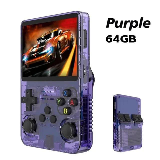 R36S Retro kapesní videoherní konzole Linuxový systém 3,5palcová obrazovka IPS přenosný ruční video přehrávač 64 GB 15 000 her