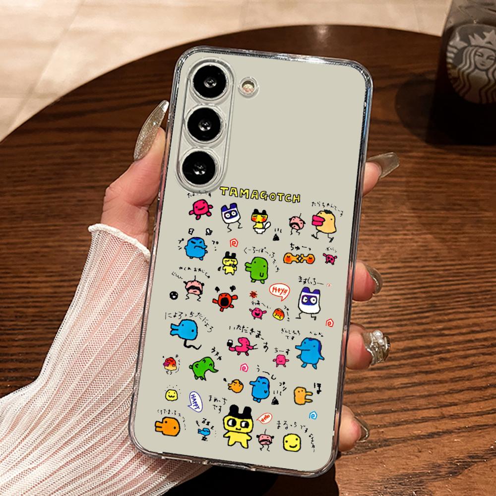 Cute Game T-Tamagotchis Phone Case Silicone For Samsung S30,23,21,22,20 FE lite,S10,9,PIus Note20ultra Soft Transparent