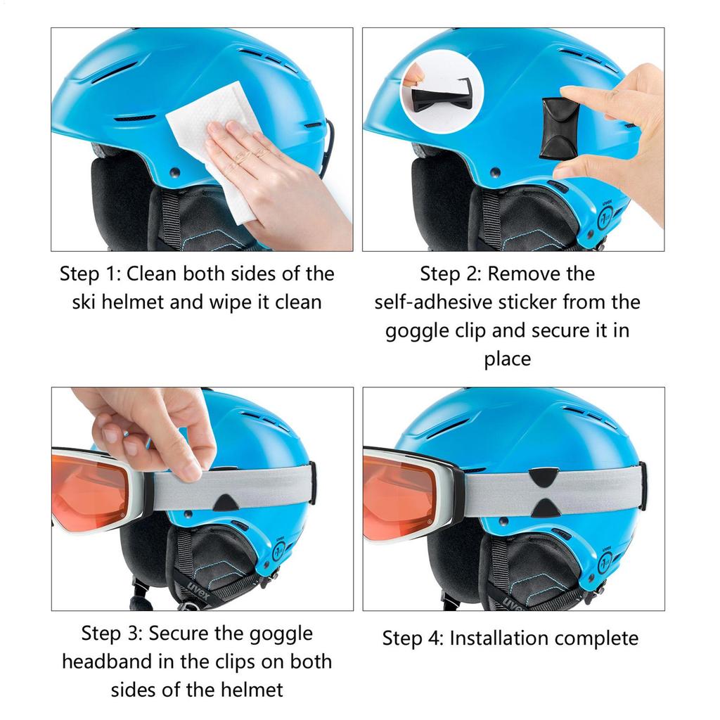 Goggles clip 2Pieces ski goggle fasteners Anti-Drop Goggle Clips Goggle Grip Side Rails Belt Buckles for Winter sports outdoor