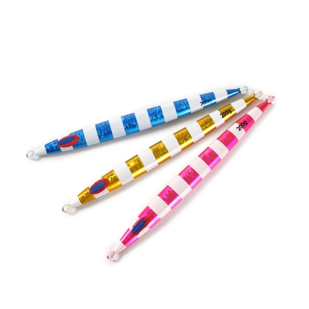 Fisch-Goo! Metall Jig Jig Lang Leuchtend Set von 3