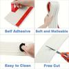 1Pc 2M Self-adhesive Foam Baseboard Wall Stickers Waistline TV Background Floor Corner Skirting Board Stickers Wall Decoration