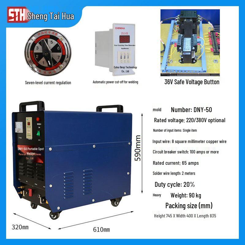 Compact Handheld Dual Electrode Spot Welder for Metal Repair