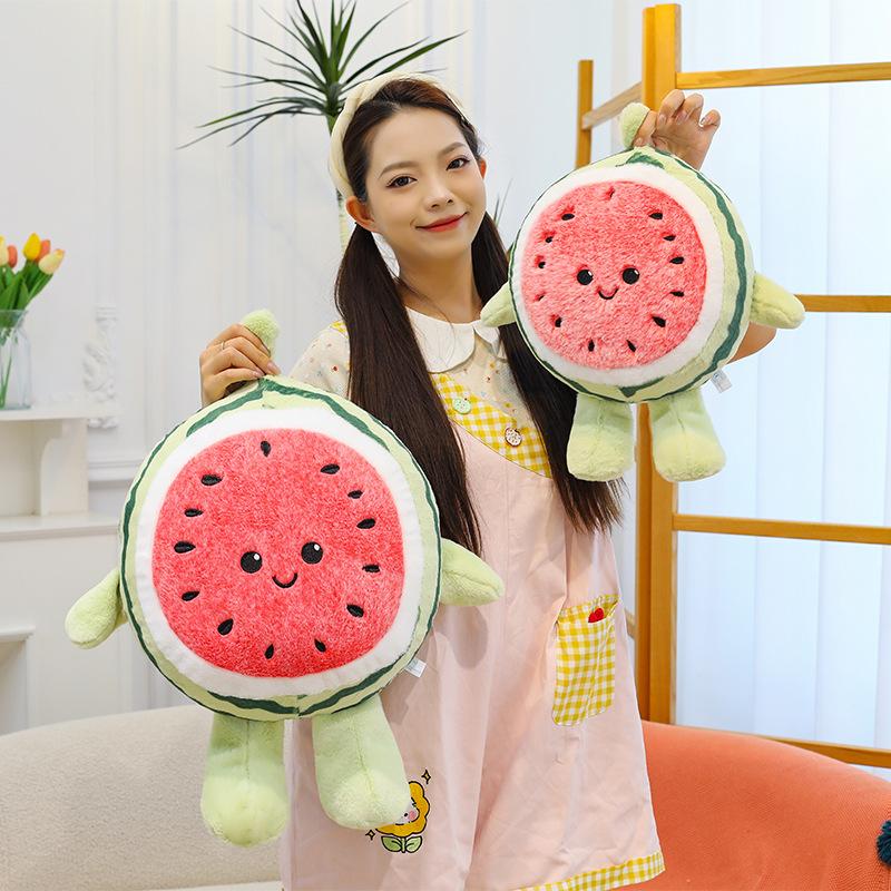 1Pcs 20/30/40Cm Cartoon Anime Cute Pillow  Simulated Watermelon Doll Stuffed Plush Toy Gift For Friends Fun Doll