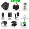 4D 8/12/16 Lines Laser Level Green Light Auto Self Level 360 Laser Levels Horisontal Vertikal Cross Fjernkontroll innendørs og utendørs