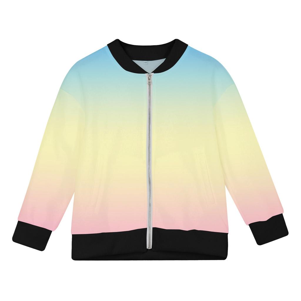 Dívčí bundy na zip, dětské podzimní mikiny s dlouhým rukávem, svrchní oblečení s kapsami, 5-15 let