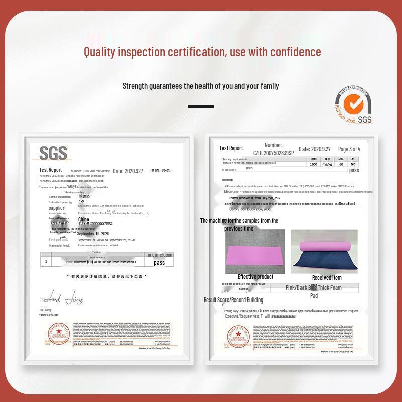 Women's Anti-Slip Shock Absorption Thick Yoga Mat for Home Fitness & Dance