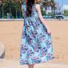 Elegant Sleeveless Beach Dresses For Woman Plus Size Casual Loose Vintage Print Long Dress Summer Women's Clothing