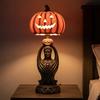 Pumpkin Night Light Halloween Horror Skeleton Ghost Witch Pumpkin Lantern Resin LED Tabletop Lamp for Gothic Room Desk Decorr