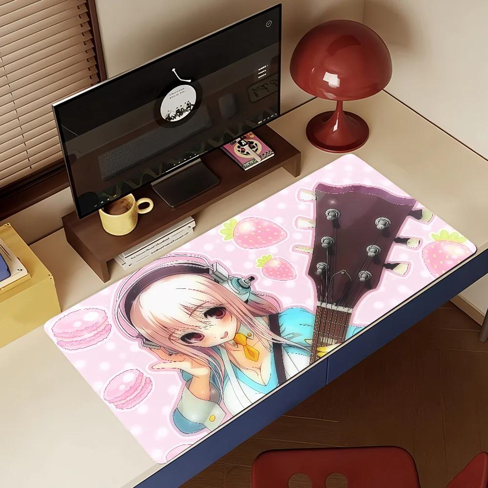 Singer Super S-Sonico-S Mouse Pad Non-slip Rubber Gamer Balance Computer Mat Decoracion Deskmat Laptop Office Large