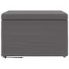 Stool Gray 61 X 41 X 40 Cm Faux Leather and Engineered Wood