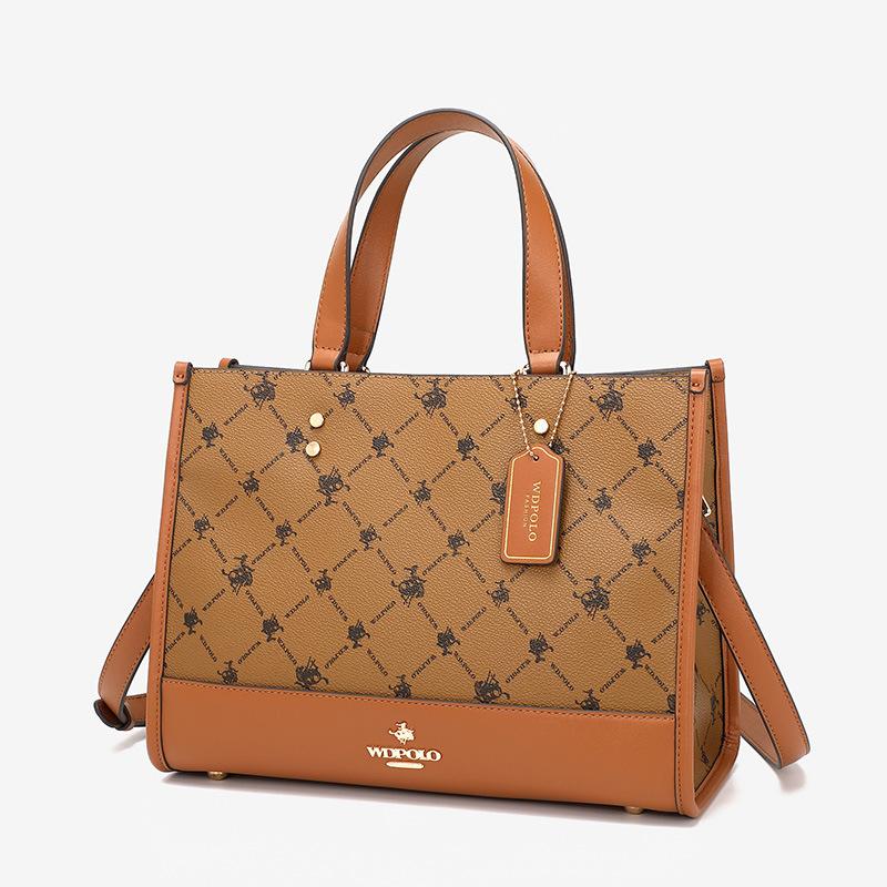 W.D.POLO Brand Shoulder Bag Large Capacity Large Flower Tote Bag Hand-held Shoulder Cross-body Bag Women's Summer