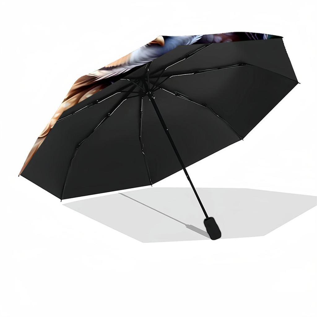Owl Family In Moonlight Automatic Umbrella Sturdy 8-Rib Shaft Foldable Design Durable Everyday Carry Umbrella Fashionable Accessory