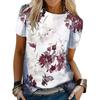 Short Sleeves Floral Pattern Women Street T-Shirts Summer 3D Flower Printing Lades Casual T Shirt 6XL Plus Size O-Neck Tops