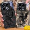 Funda de Cristal Templado Negra de Dibujos Animados Dapeng Para Infinix Note 40 4G 30i 12 G96 Smart 8 Hot 9 Play 10 11S 12 20i 50 Pro Plus 5G