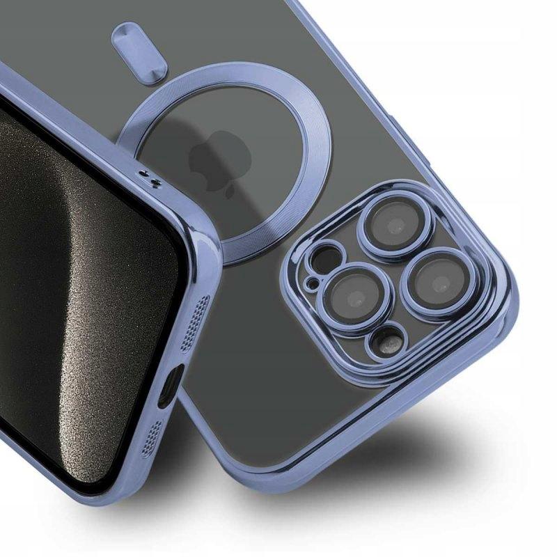 Case for iPhone 12 Pro Magsafe Magshine Reinforced Case Blue + Glass