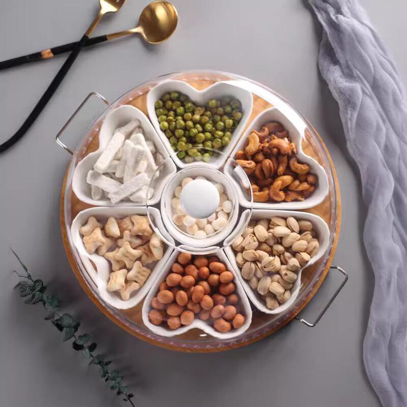 Creative Multi-Grid Glass Fruit Platter