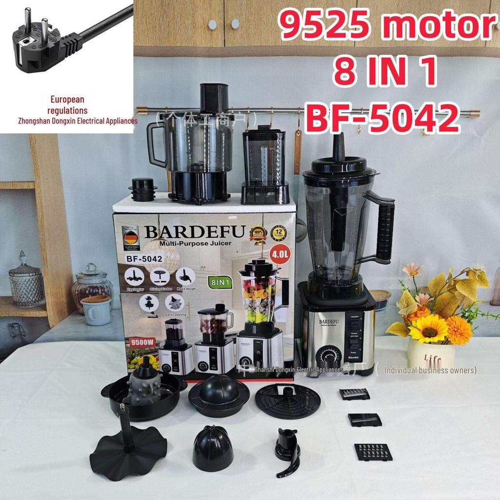 High-Speed Stainless Steel 6-in-1 Blender Juicer and Meat Grinder for North America & Europe