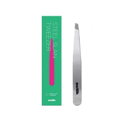 Professional Slanted Eyebrow Tweezer Silver 1 Piece