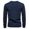 2023 Men's European & American Henley Collar Long Sleeve Solid Casual T-Shirt