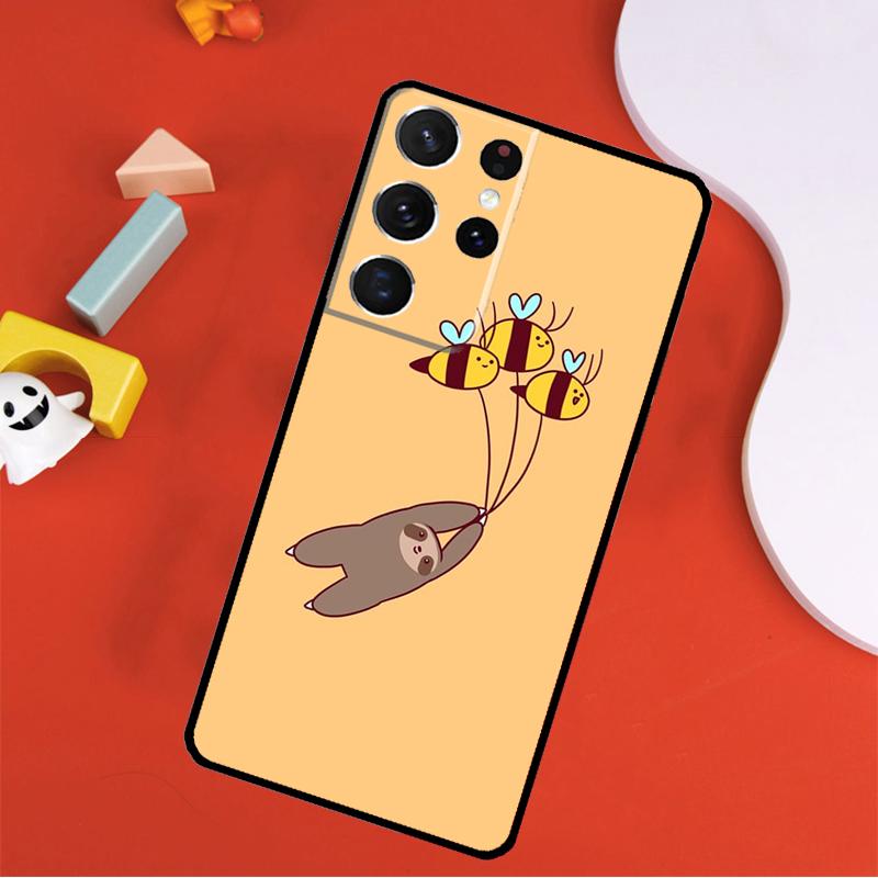 Sloth Animal Cute Phone Case For Samsung Galaxy S25 Ultra S24 Ultra S9 S10 S20 S21 S22 S23 Plus S24 FE Cover