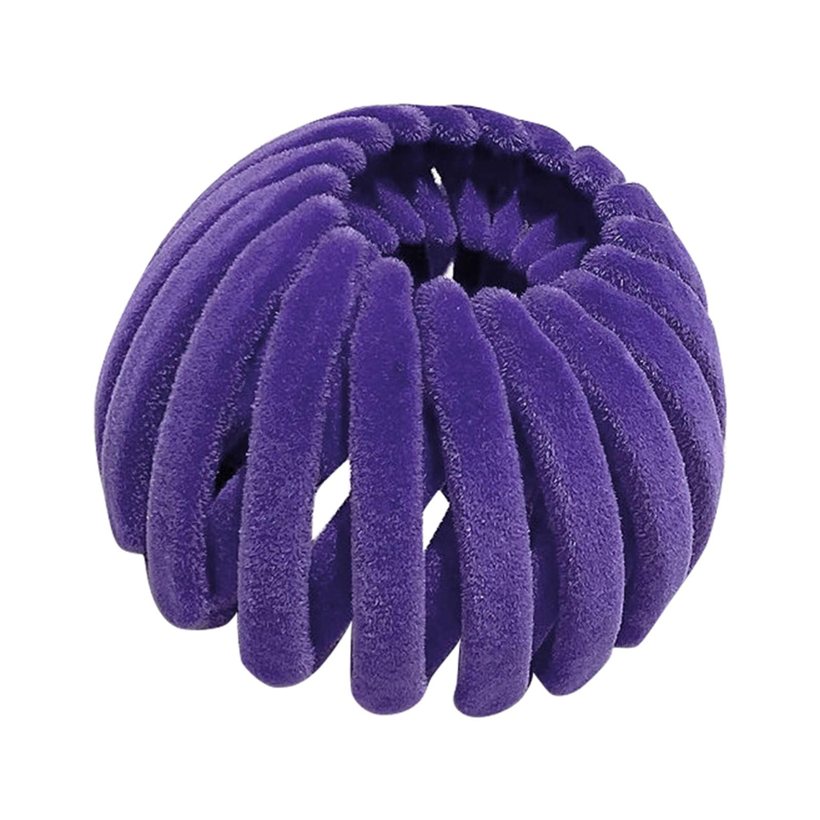 

Заколка для волос в форме птичьего гнезда, расширяемая, для создания пучков, аксессуары для волос, женские заколки для хвостиков, заколки для пучков для тонких густых вьющихся волос, пластиковые заколки для волос One Size фиолетовый