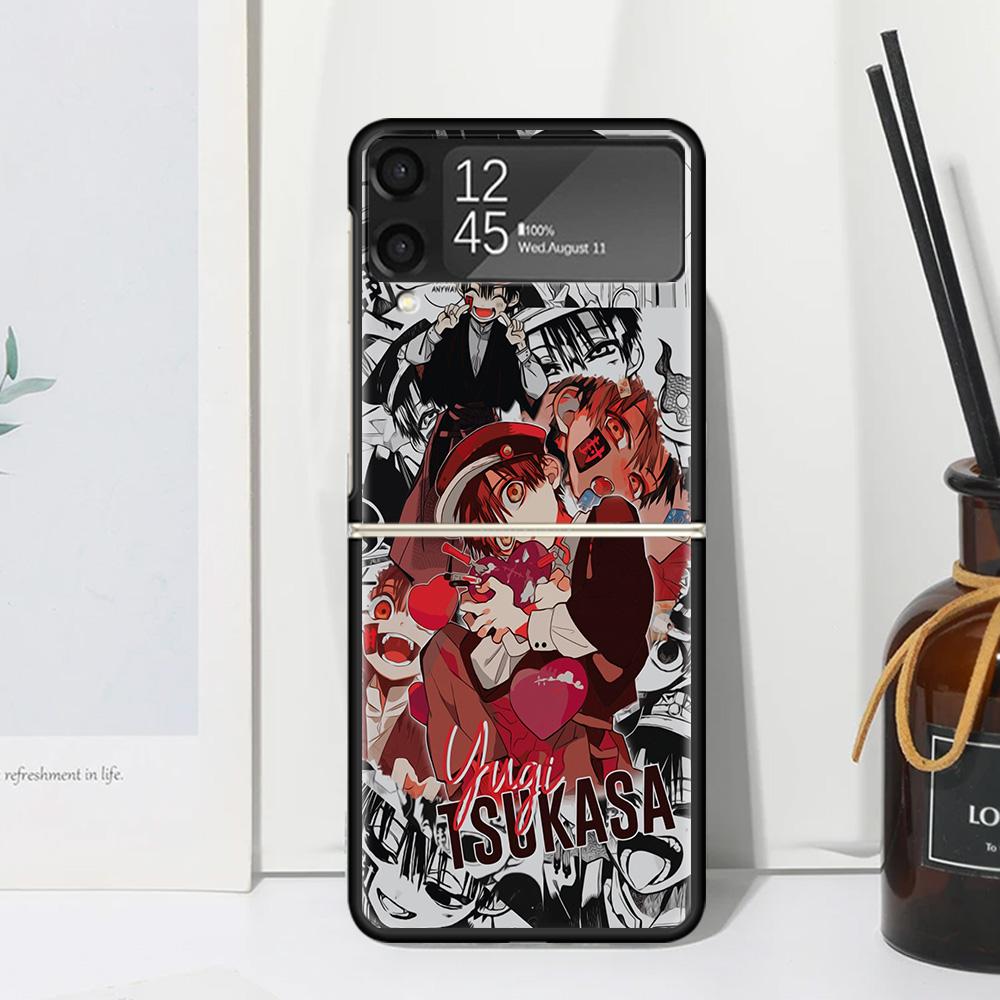 Anime Toilet Bound Hanako Kun Phone Case For Samsung Galaxy Z Flip Zflip 6 Flip6 5 Flip5 4 Flip4 3 Flip3 5G Art Fundas Black Cov