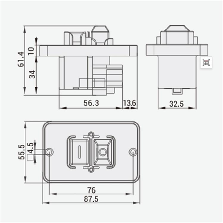 Waterproof Push Button Electromagnetic Switches 250V 16A for Woodworking Tool