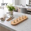 Fake Nail Display Stand Art Practice with Wooden Base, Magnetic Press-on Holder for Painting Nails, False Home Salon Base