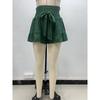 Summer Women's Shorts Cotton Linen Ruffle Fashion Wide Leg Shorts Draped Casual Pants