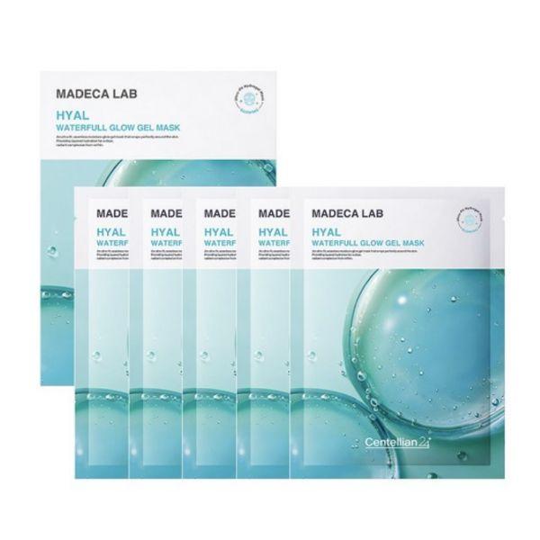 Centellian24 Madeca Lab Hyal Waterfull Glow Gel Mask Deep Hydrating Hydrogel Mask 5 Sheets