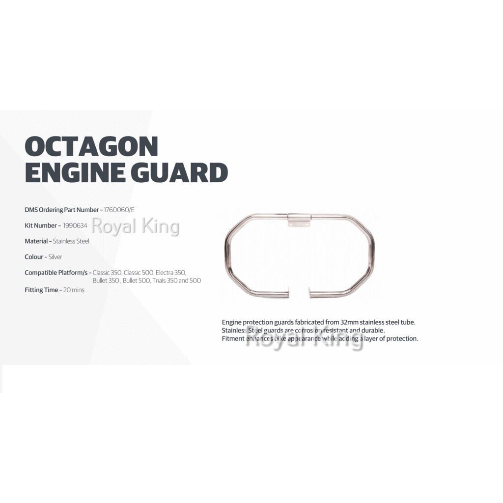 Royal Enfield Classic, Bullet, Electra "Protector de Motor Octogonal"