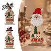 Unique Christmas Gift for Family Nordic Style Wooden Ornaments Cute Santa Claus/Snowman/Reindeer Claus Snowman Elk Decor Figurine Holiday Home Table