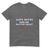 Hate Never Made Any Nation Great Funny AntiTrump 2020 Gift TShirt
